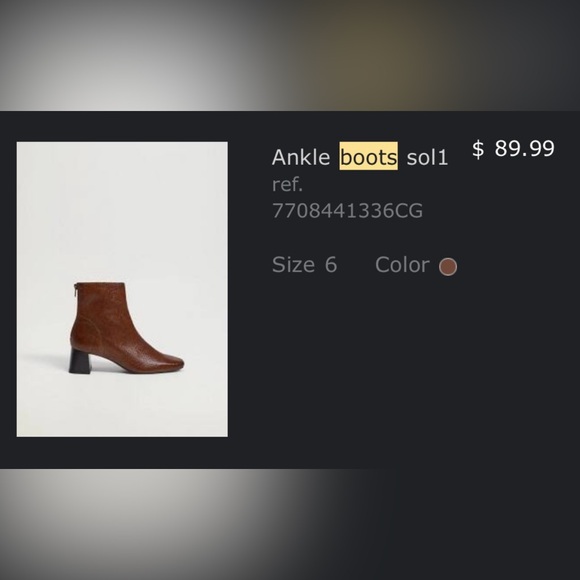 Mango Ankle Boots US 6 - Picture 2 of 3